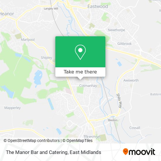 The Manor Bar and Catering map