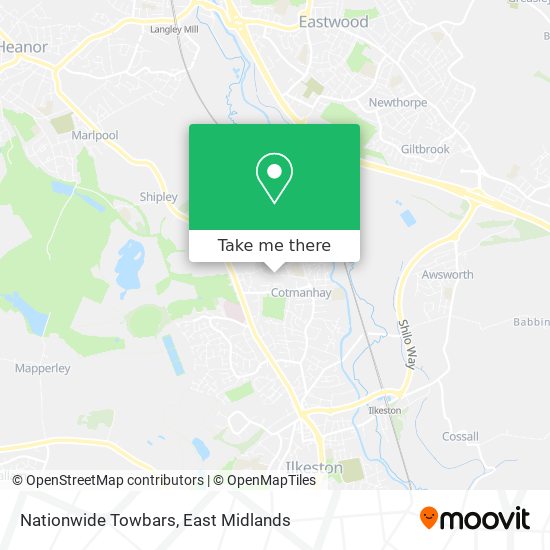 Nationwide Towbars map