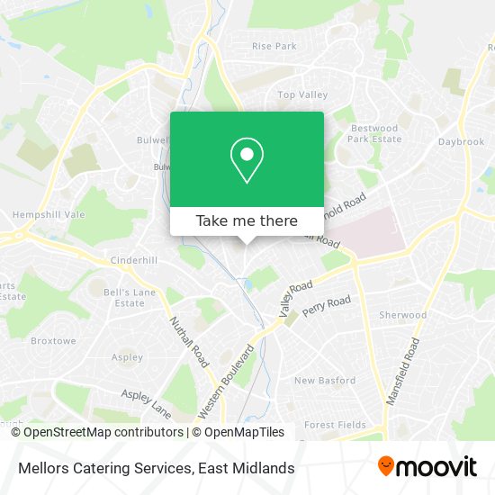 Mellors Catering Services map