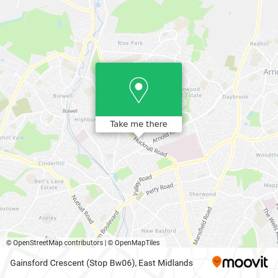 Gainsford Crescent (Stop Bw06) map