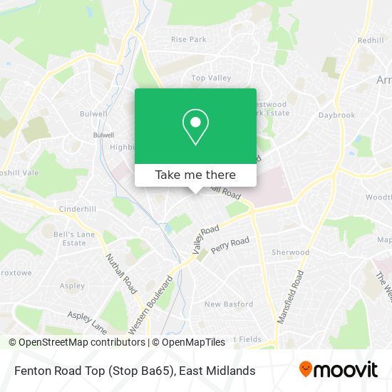 Fenton Road Top (Stop Ba65) map