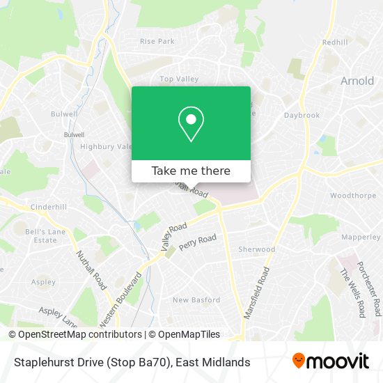 Staplehurst Drive (Stop Ba70) map