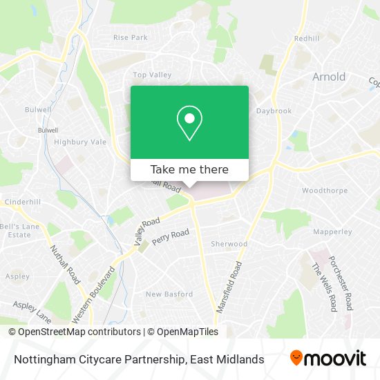 Nottingham Citycare Partnership map