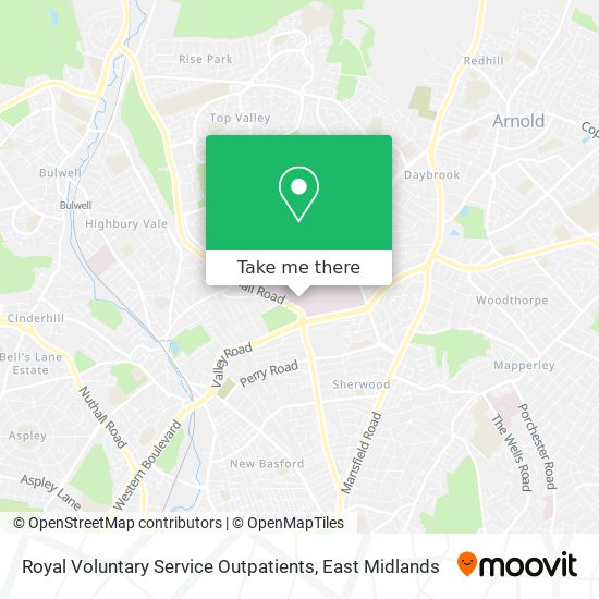 Royal Voluntary Service Outpatients map