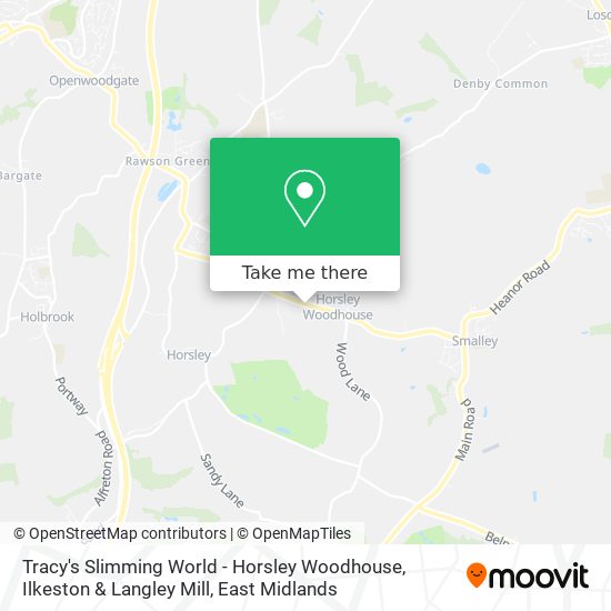 Tracy's Slimming World - Horsley Woodhouse, Ilkeston & Langley Mill map