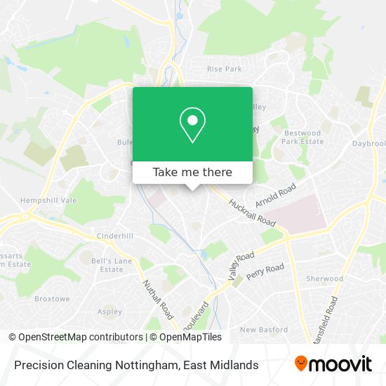 Precision Cleaning Nottingham map