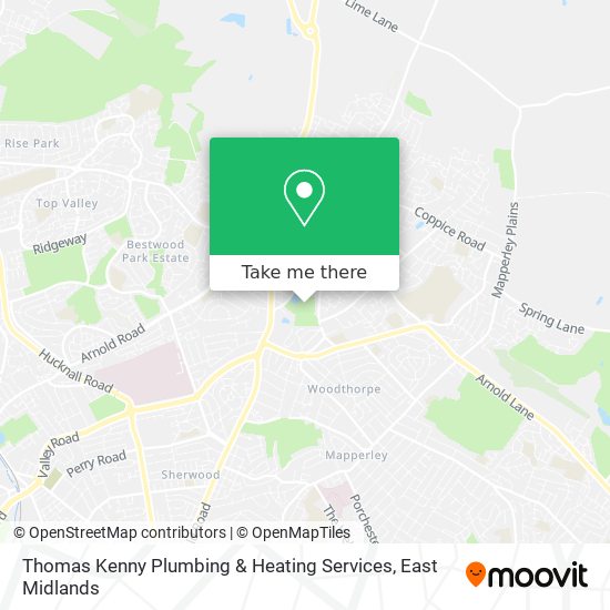 Thomas Kenny Plumbing & Heating Services map