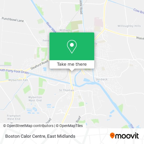 Boston Calor Centre map