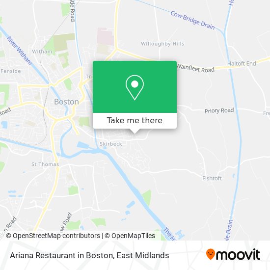 Ariana Restaurant in Boston map