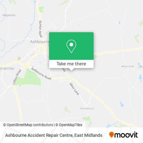 Ashbourne Accident Repair Centre map