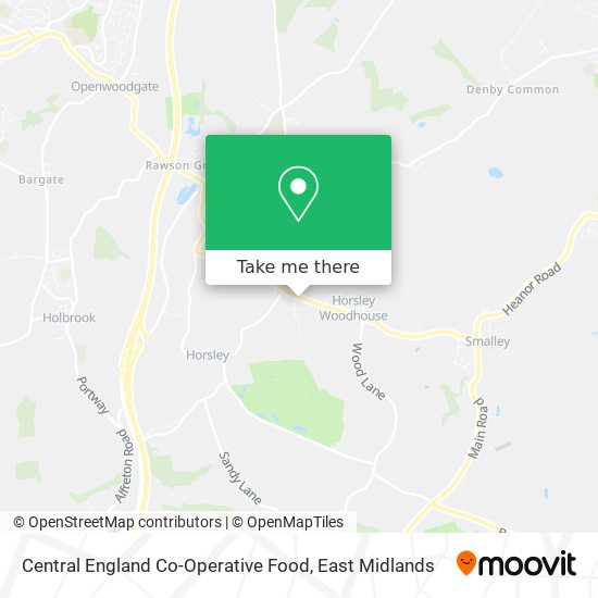 Central England Co-Operative Food map