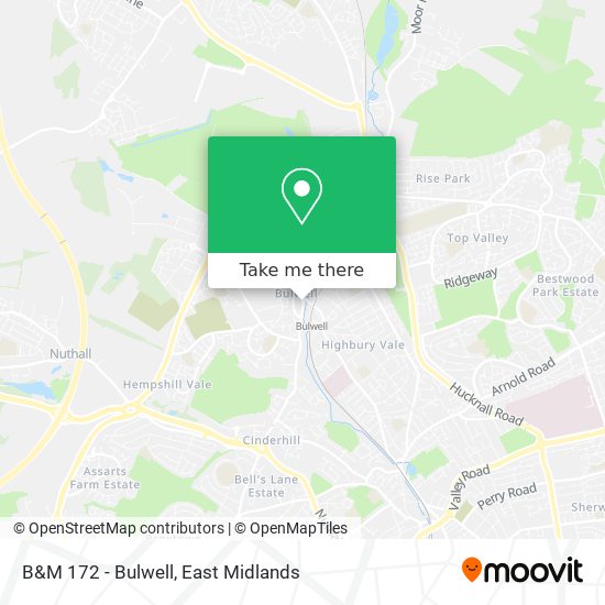 B&M 172 - Bulwell map