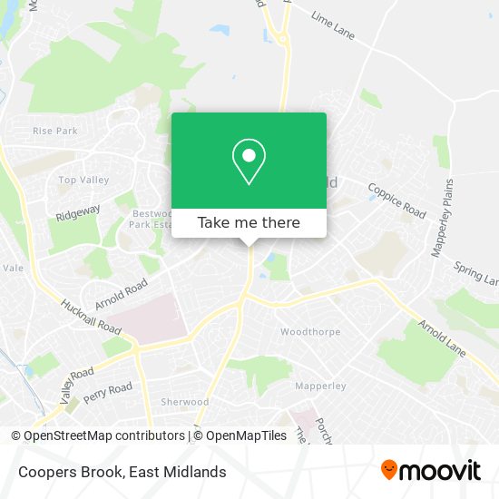 Coopers Brook map