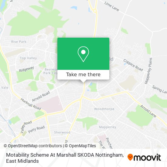 Motability Scheme At Marshall SKODA Nottingham map
