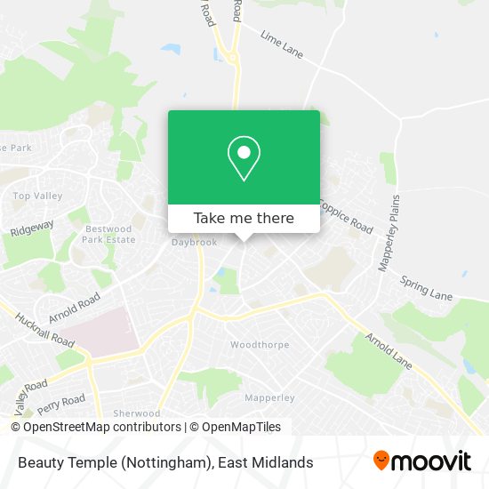Beauty Temple (Nottingham) map