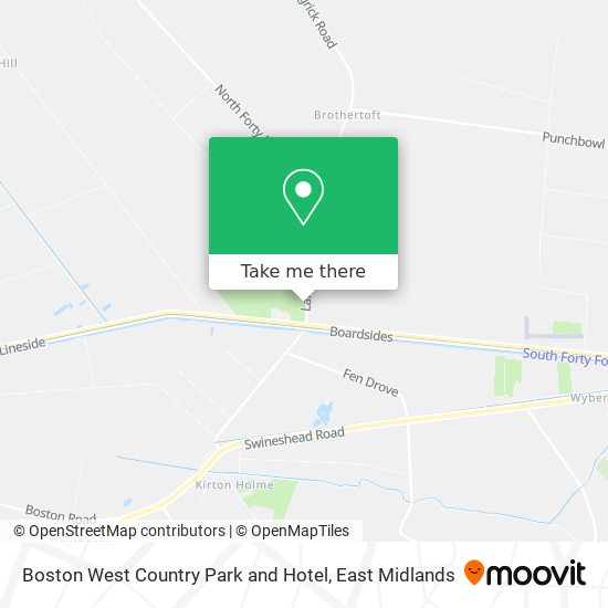 Boston West Country Park and Hotel map