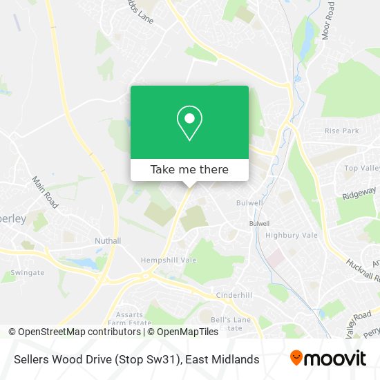 Sellers Wood Drive (Stop Sw31) map