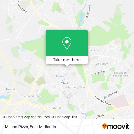 Milano Pizza map