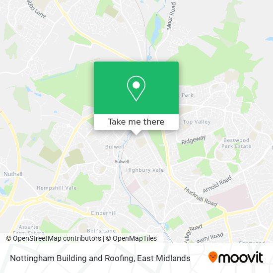 Nottingham Building and Roofing map