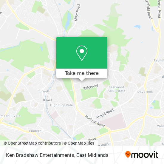 Ken Bradshaw Entertainments map