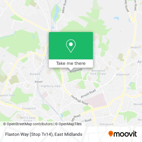 Flaxton Way (Stop Tv14) map