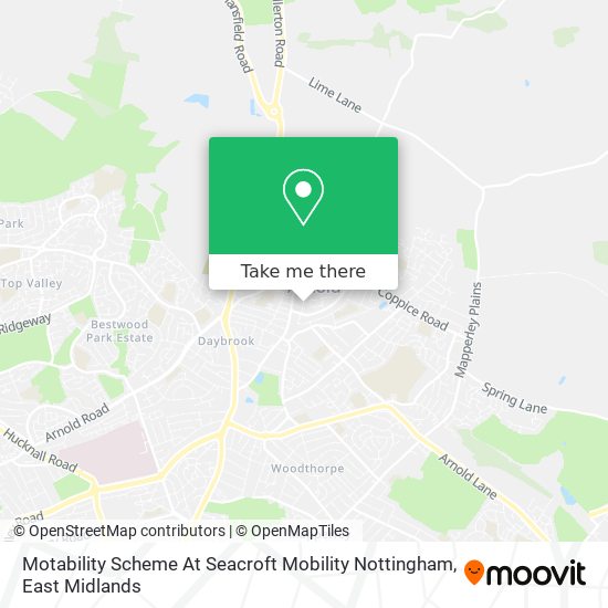 Motability Scheme At Seacroft Mobility Nottingham map