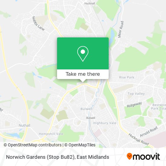 Norwich Gardens (Stop Bu82) map