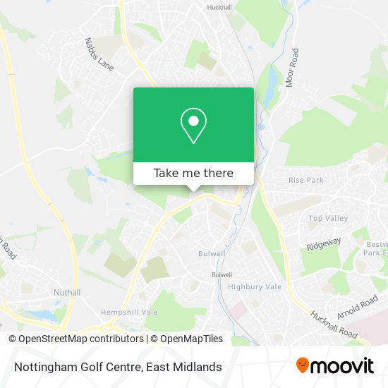 Nottingham Golf Centre map