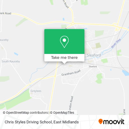 Chris Styles Driving School map