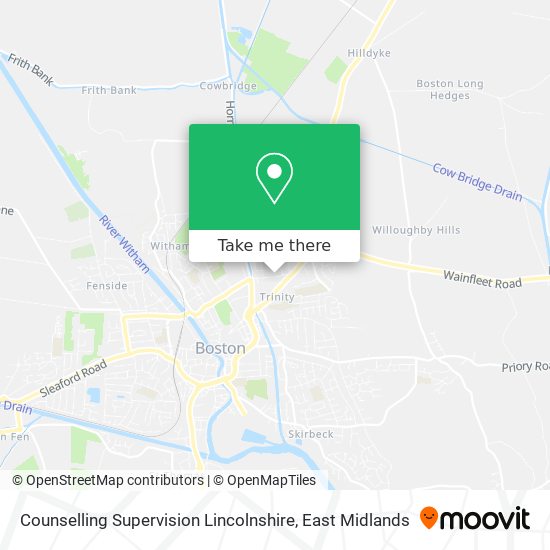 Counselling Supervision Lincolnshire map