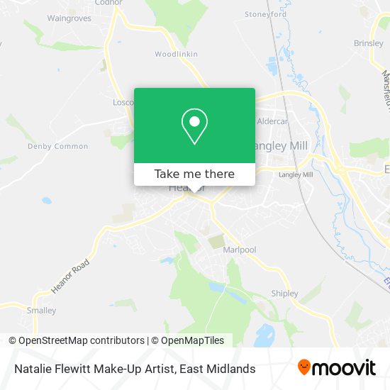 Natalie Flewitt Make-Up Artist map