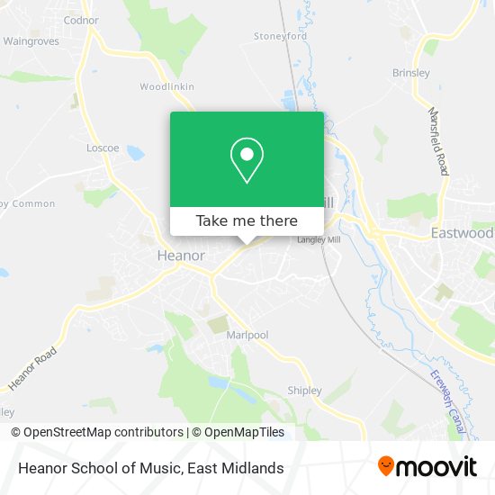 Heanor School of Music map