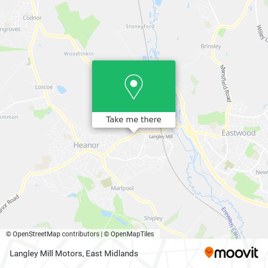 Langley Mill Motors map