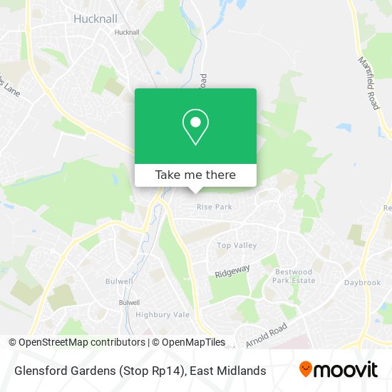 Glensford Gardens (Stop Rp14) map