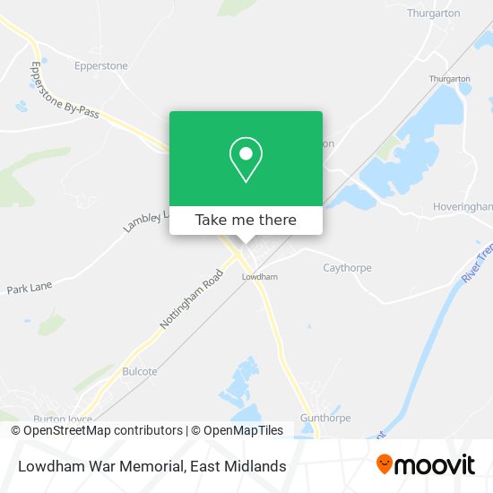 Lowdham War Memorial map