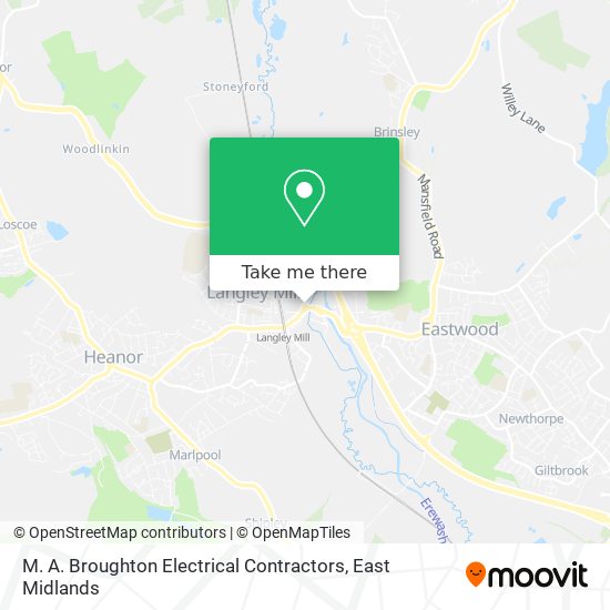 M. A. Broughton Electrical Contractors map