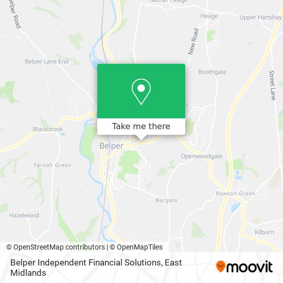 Belper Independent Financial Solutions map