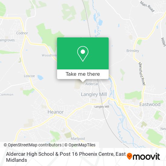 Aldercar High School & Post 16 Phoenix Centre map