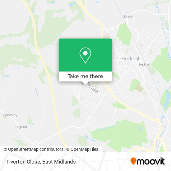 Tiverton Close map
