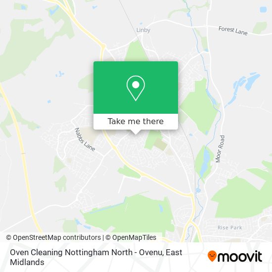 Oven Cleaning Nottingham North - Ovenu map