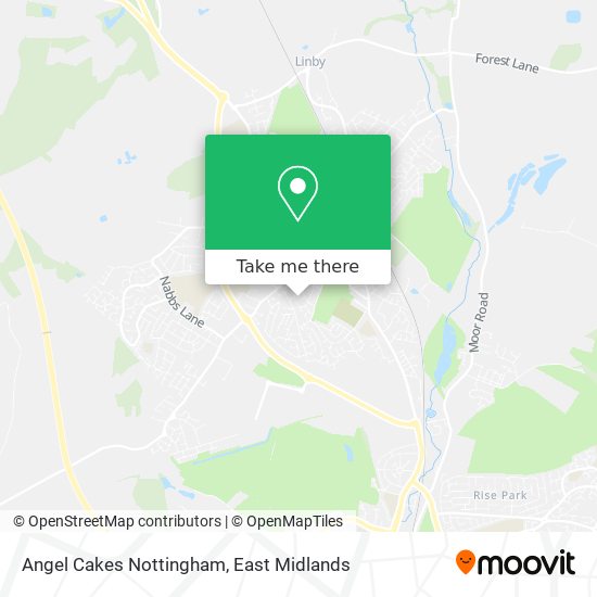 Angel Cakes Nottingham map