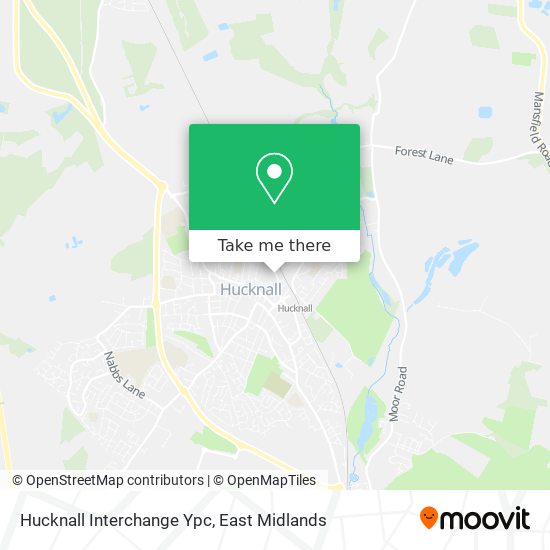 Hucknall Interchange Ypc map