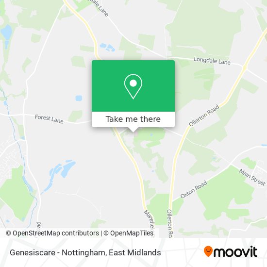 Genesiscare - Nottingham map