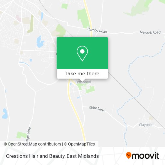 Creations Hair and Beauty map