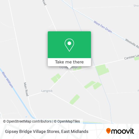 Gipsey Bridge Village Stores map