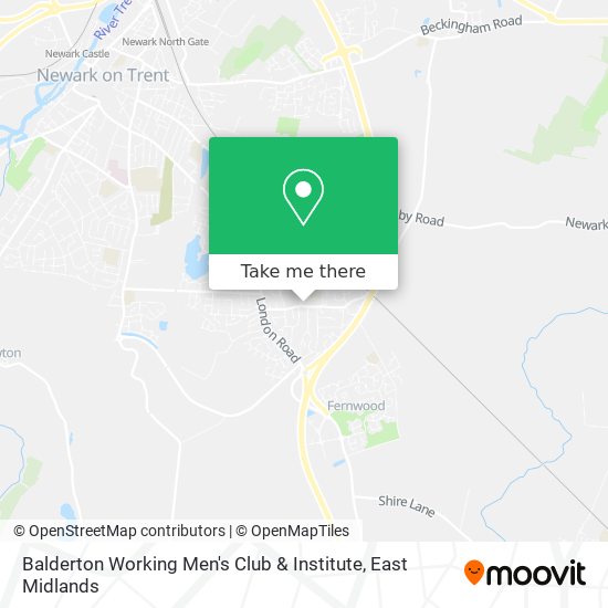 Balderton Working Men's Club & Institute map