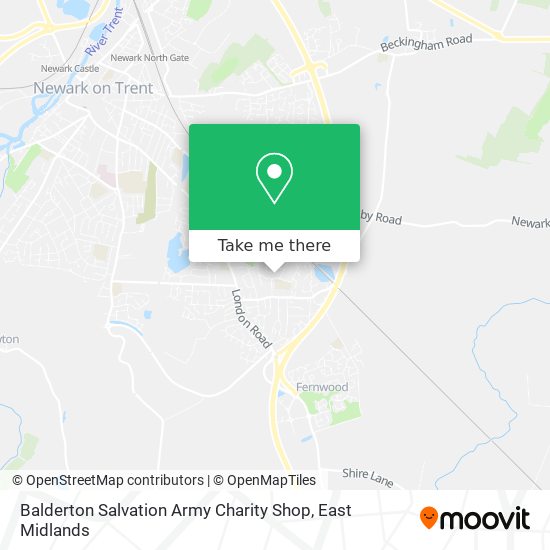 Balderton Salvation Army Charity Shop map