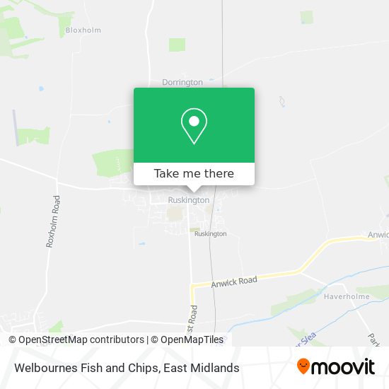 Welbournes Fish and Chips map