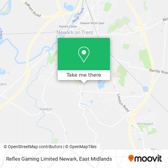 Reflex Gaming Limited Newark map