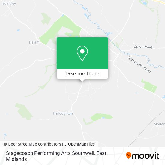 Stagecoach Performing Arts Southwell map